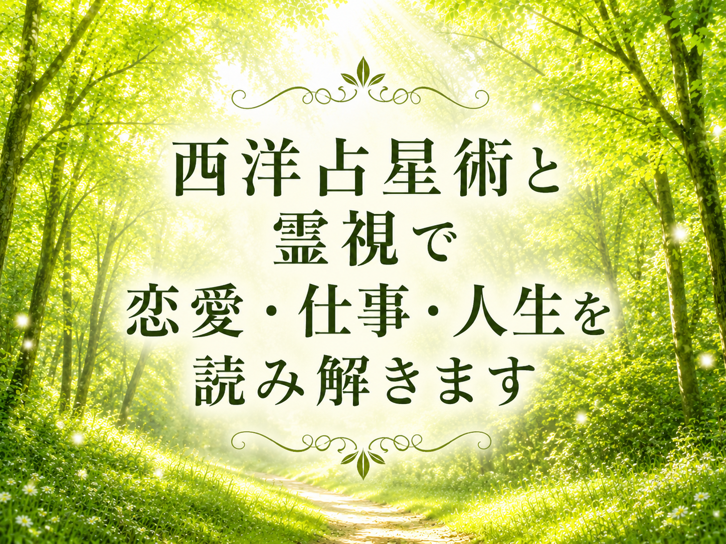 西洋占星術と霊視で恋愛・仕事・人生を読み解きます🌱