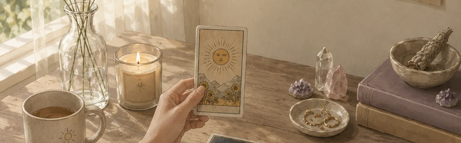 A single tarot card drawn as a card of the day